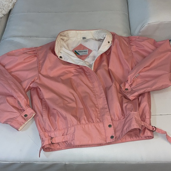 Pink vintage Members Only puffed sleeve jacket size L 13/14 - Picture 10 of 11